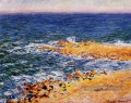 La mer à Antibes Plage de Claude Monet